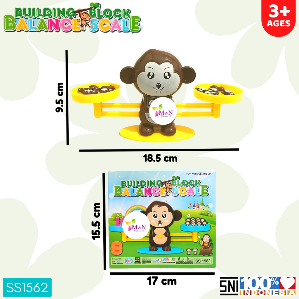 MWN Mainan Edukasi Balance Scale Timbangan Monkey SS1562