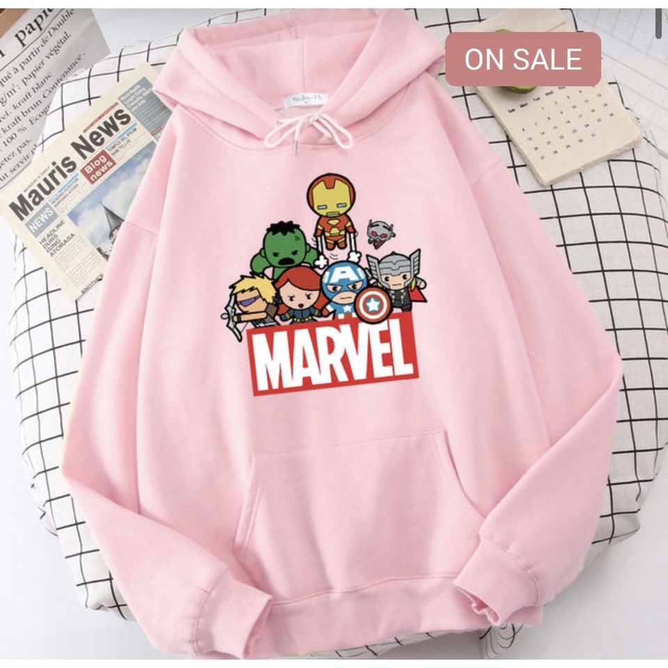 MARVEL SUPERHERO Jumper Hoodie Anak II Jaket Hoodie Anak Viral II Sweater Hoodie Kids Size M - XL ( Laki Laki &amp; Peremepuan )