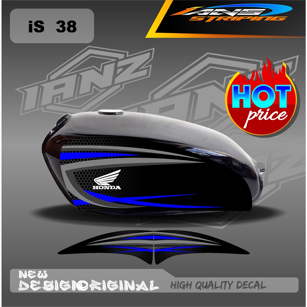 NEW STIKER KONSEP TANGKI CB100 CUSTOM HOLOGRAM/NON HOLOGRAM IS38