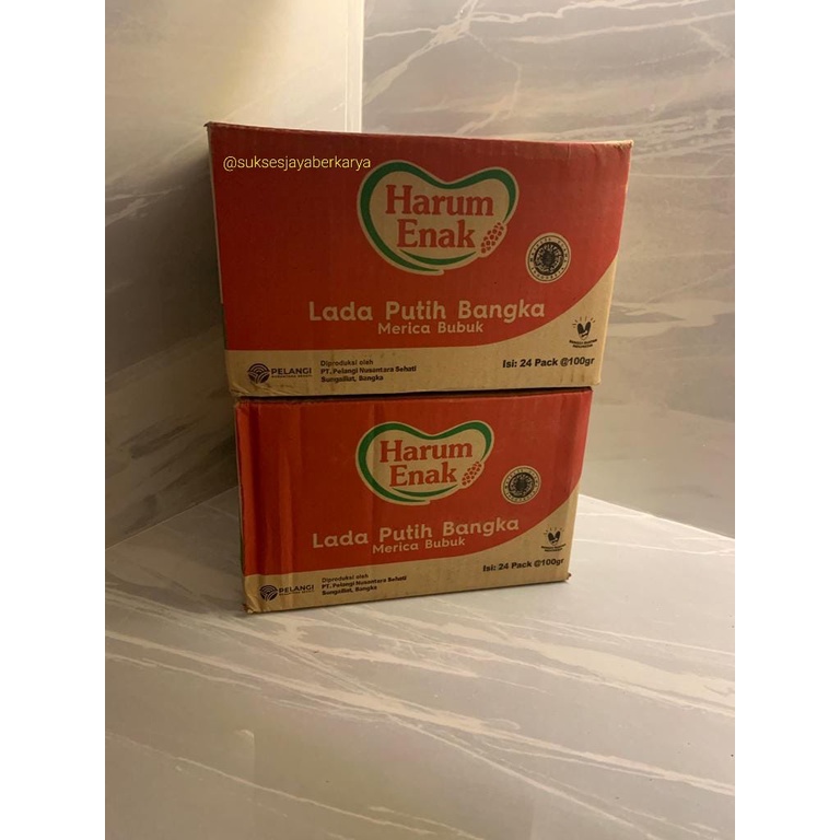 

Lada Harum Enak kartonan 100gram / Lada putih bubuk harum enak 100gram / Merica bubuk kartonan murah