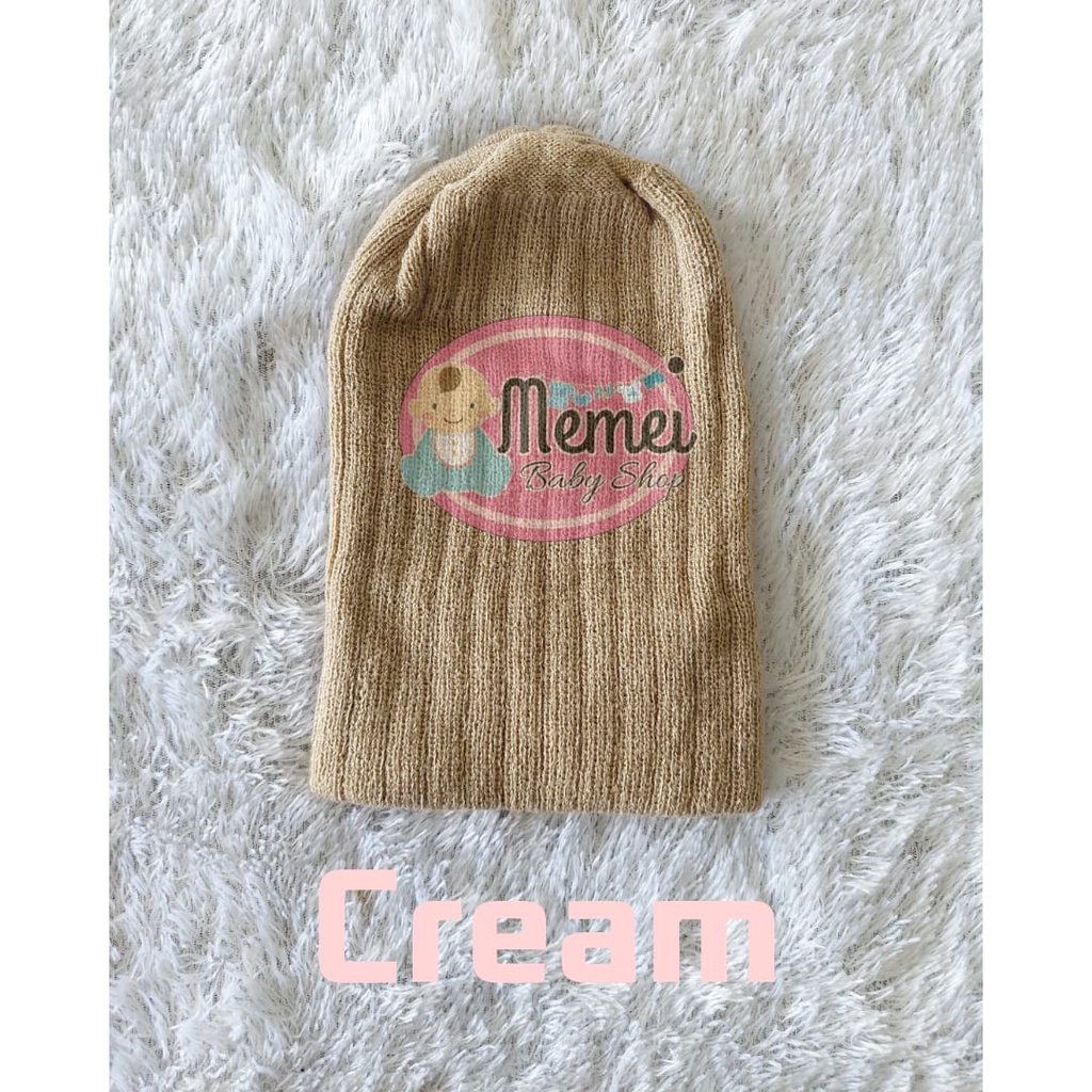 Topi Kupluk Bayi Rajut Polos Anak Baby Salur // BEANIE HAT KIDS