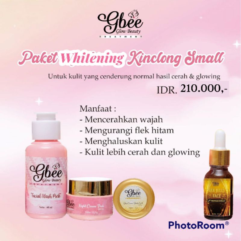 miffglow - GBEE GLOW BEAUTY PAKET WHITENING KINCLONG SMALL / Pemutih wajah BPOM