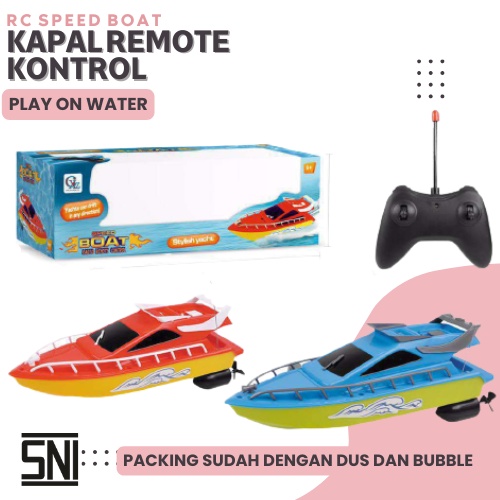 MAINAN RC PERAHU SPEED BOAT REMOTE CONTROL ANAK EDUKASI KAPAL REMOT KONTROL