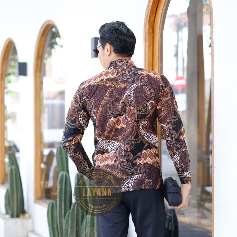 Kemeja Batik Motif Kaki Gurita Slimfit Premium Lapis Puring Erro