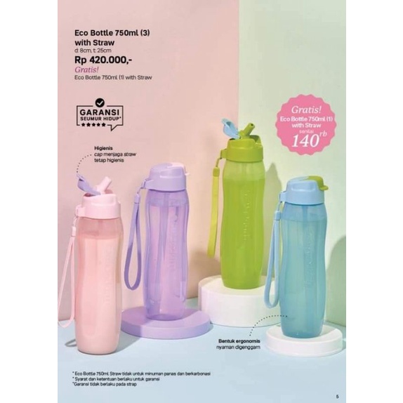 ECO 350ml/ Eco straw 750ml /ECO grovy 750ml/ ECO 1 liter/ ECO 1,5 liter Tupperware promo Januari 202