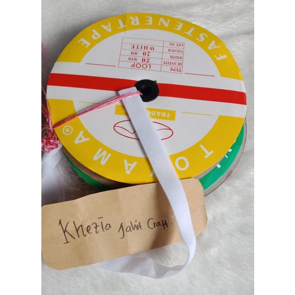 Per Meter Velcro 2Cm/Perekat Kain/Nylon Perekat Putih