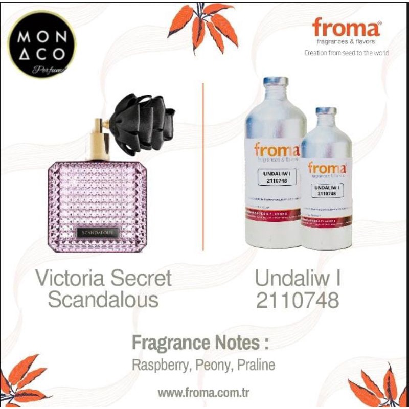 BIBIT PARFUM VIKTORA SECRET SCANDALOUSS BY FROMA - ASLI 100%