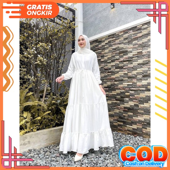 Gamis Maxi Cempaka Aulia / Baju Kondangan Lebaran / Gamis Brokat Tile Mewah Remaja Terbaru 2022 / An