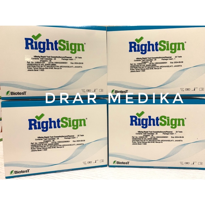tes Hbsag card Rightsign isi 25 tes murah