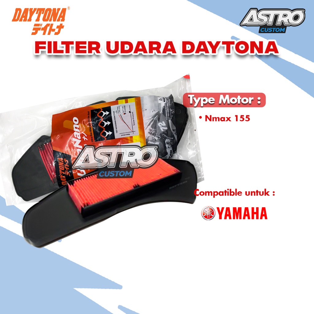 Filter Udara Daytona Nmax 155 Vario 125 150 PCX Beat Scoopy Karbu Mio Soul Fino 115 M3 Soul GT 125