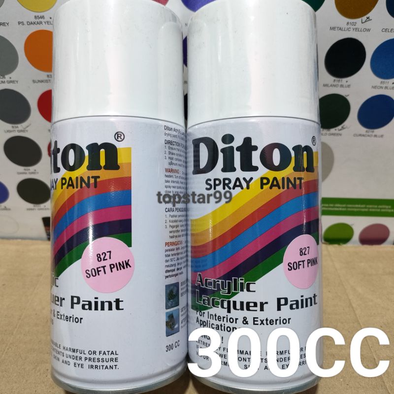 Pilok Pilox Cat Semprot Diton Soft Pink Ping Muda 827 Glossy 300cc Spray Paint