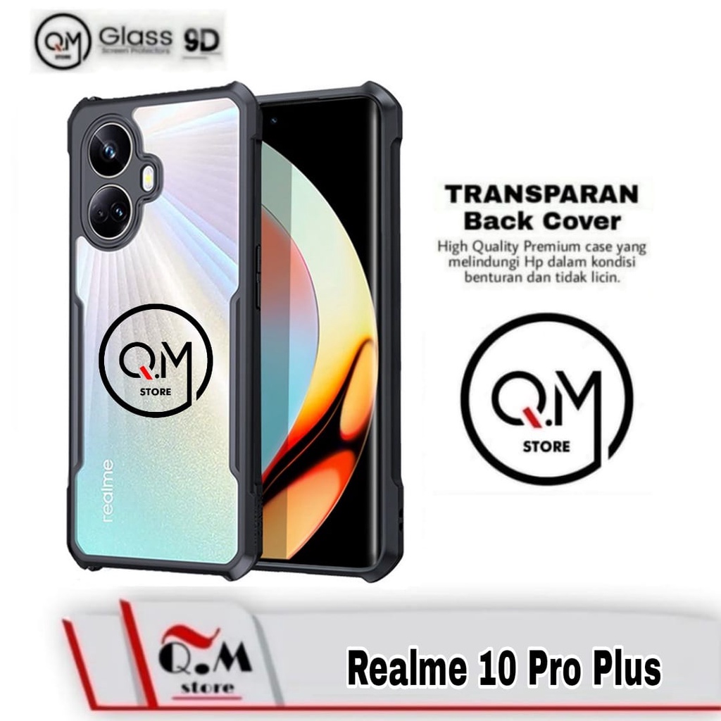 Case Transparan Realme 10 Pro Plus Softcase Transparan Armor Acrilik Pelindung Back Cover