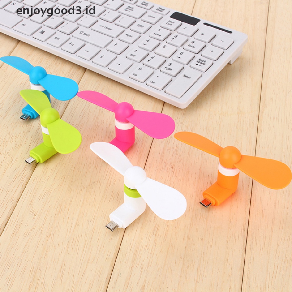 [Rready Stock] Kipas Angin Mini Portable Super Mute USB Cooler Pendingin Untuk Hp Android Hot Sale (ID)