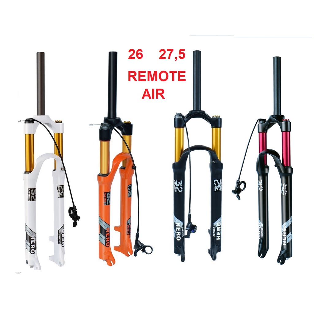 Fork HERO AIR 26 27,5 REMOTE Travel 120 26inch 27.5inch udara angin Lock out shock garpu mtb sepeda 