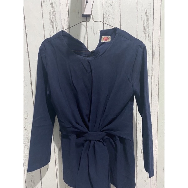 [Preloved] Navy blouse cottontrend