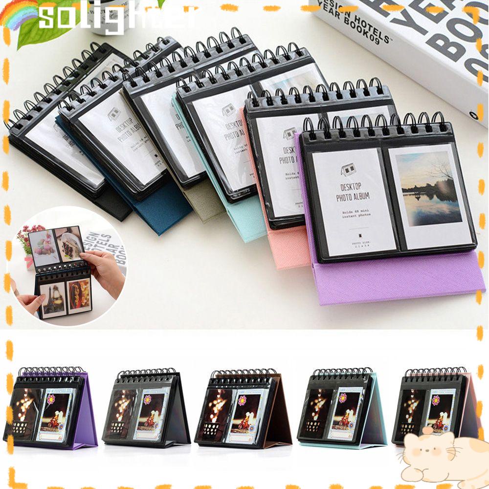 Solighter 68saku Stand-up Album Foto Indah DIY Multicolor Gambar Case