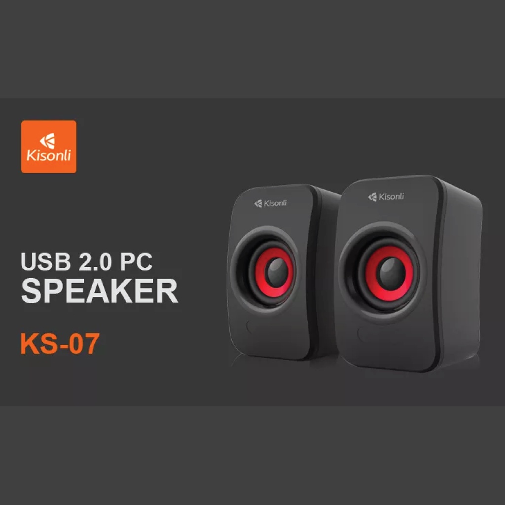 Speaker Laptop / Komputer Gaming Kisonli KS07 Dual Bass With Volume Control - XOBOX