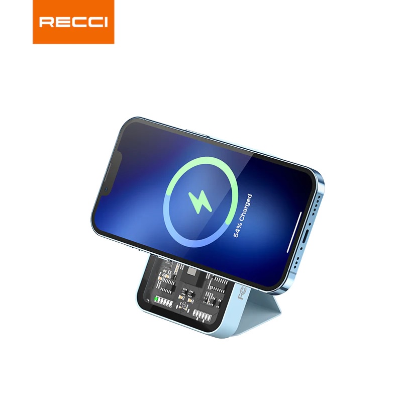 AKN88 - RECCI RPB-W07 MARS SERIES 5000mAh Powerbank PD 20W Wireless Charge 15W