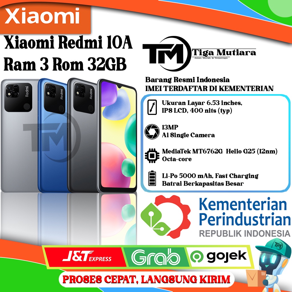 Xiaomi  Redmi 10A Ram 3/32GB | Ram 3/64GB | Ram 4/64GB