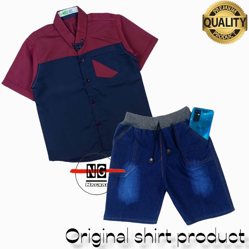 setelan kemeja anak laki laki stelan kemeja anak cowok setelan jeans anak stelan jeans kemeja anak 1 2 3 4 5 6 7 8 tahun