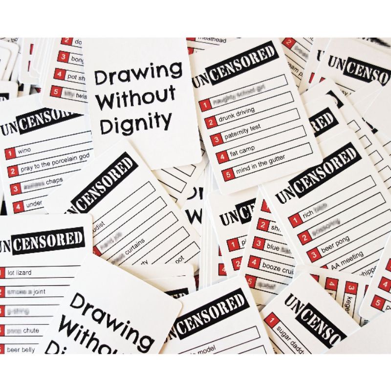 drawing without dignity - board game - card game