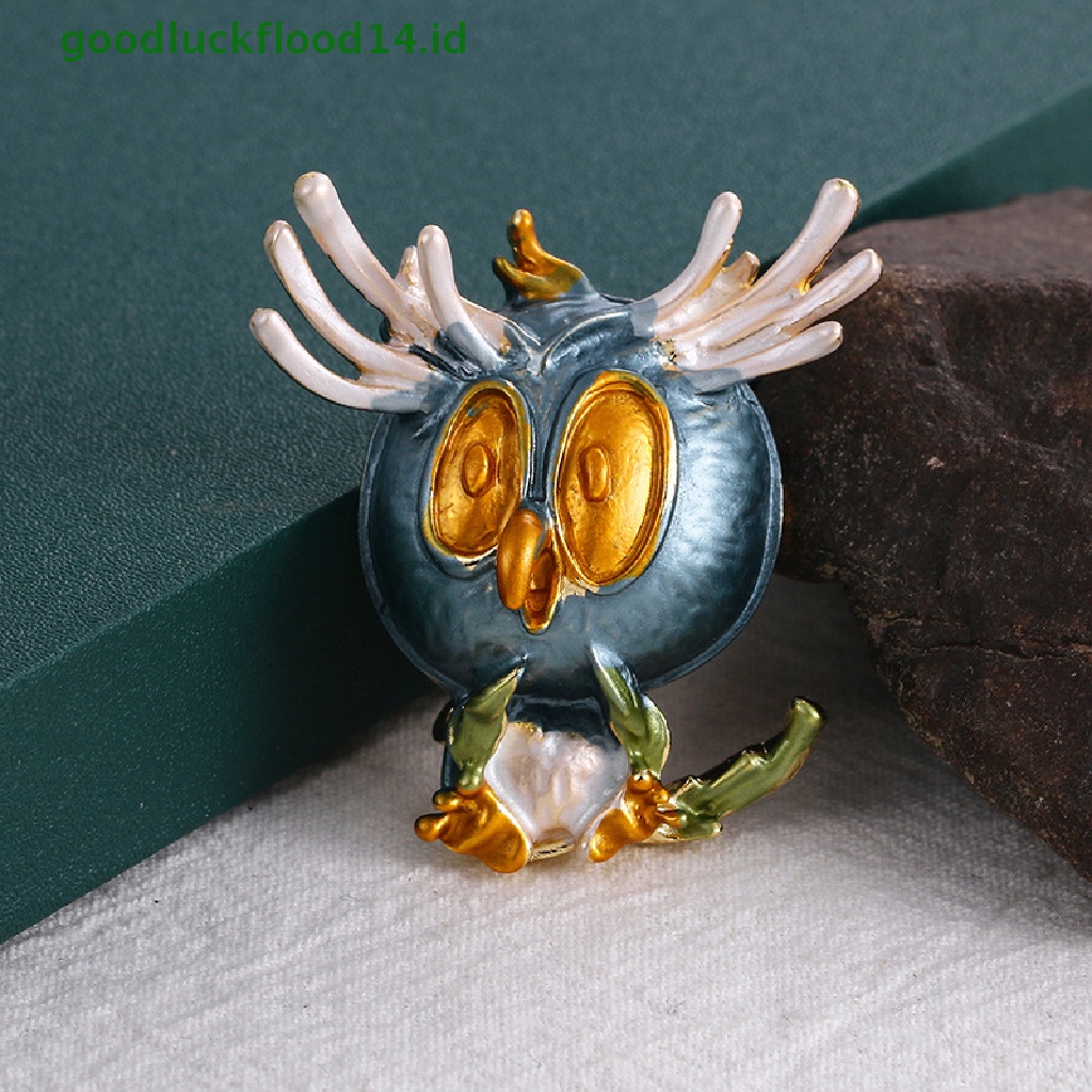 [GOOGFOUR] Enamel Owl Bros Pin Hewan Kristal Pesta Pernikahan Bros Pin Hadiah [TOP]