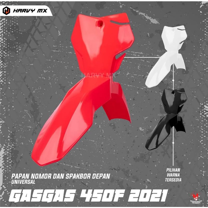 Spakbor Depan dan Papan Nomor GASGAS 450 2021 HRV HARVY MX
