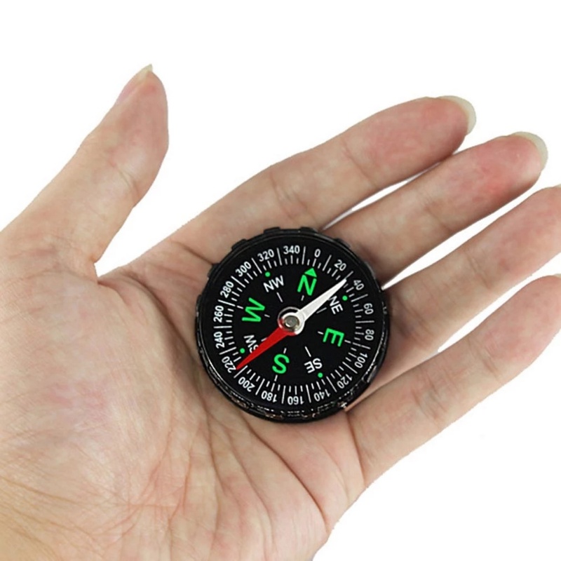 [Harga Grosir] 45mm Portable Mini Handheld Precise Compass Pemandu Praktis Outdoor Camping Hiking Adventure Navigasi Survival Aksesoris Alat Panduan Menunjuk