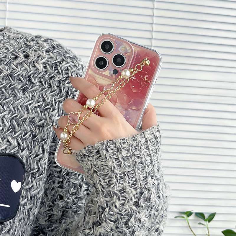 Nice Red Flowers Bracelet Soft Case OPPO A9 A5 A31 A53 A33 2020 A15 A15S A35 2021 F9 Pro F11 A7 A5S A12 A11K A3S Realme C1 A16 A17 A17K A36 A76 A96 A52 A92 A57 2022 A77 A74 A95 Reno 4F 5F 5 6 7 7Z 8 4G 5G Casing