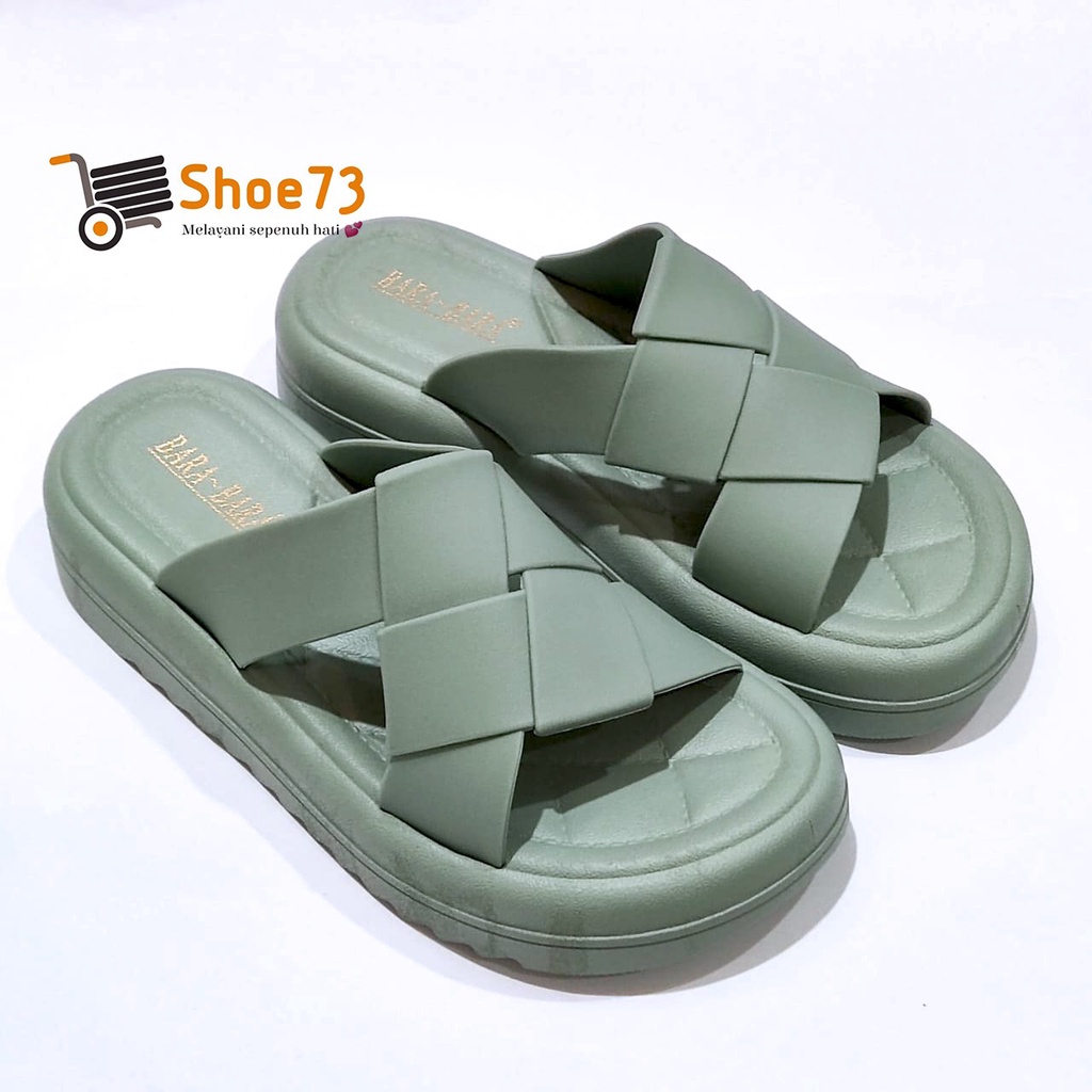 BARA BARA JSL 2208 V-1 SIZE 36-40 ORIGINAL l Sandal Selop silang jelly wanita l Sendal kokop cewek impor