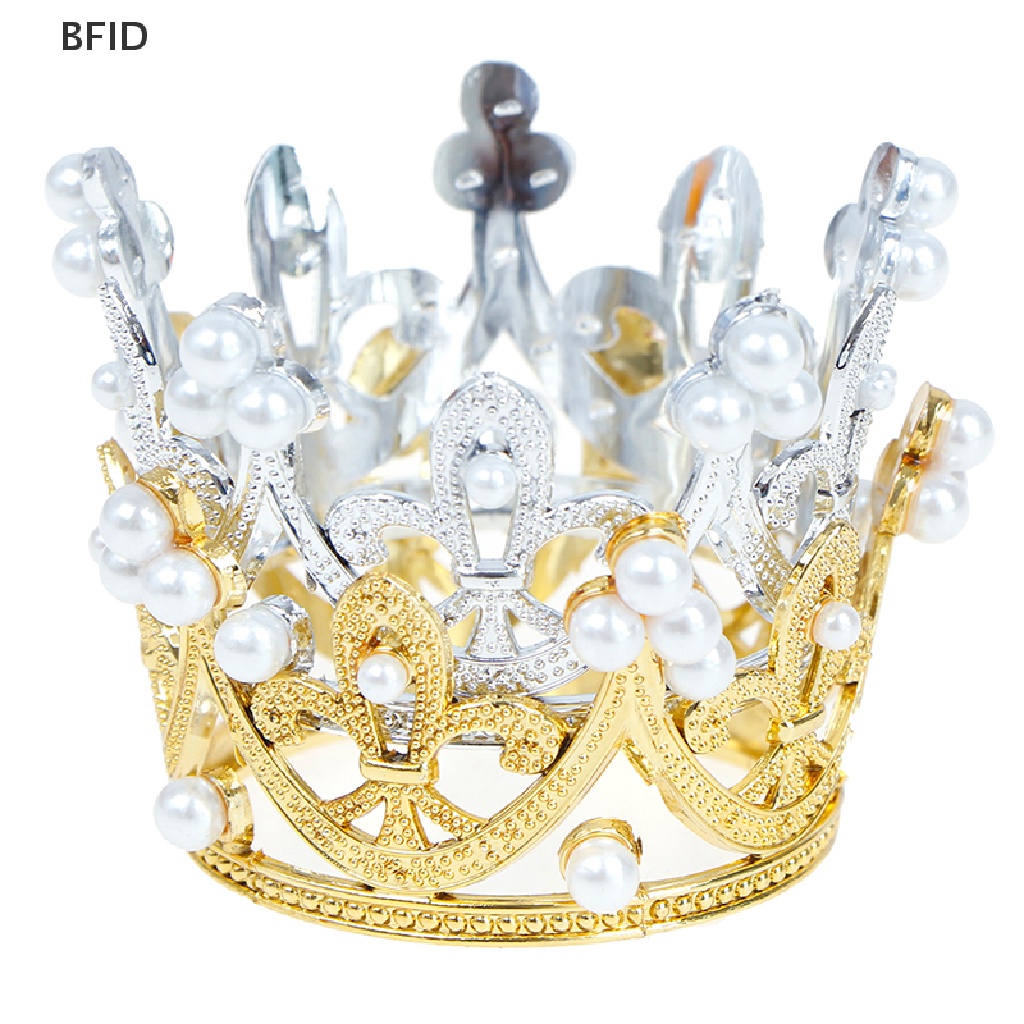 [BFID] 1pc Mini Crown Cake Topper Kristal Mutiara Tiara Anak Hiasan Rambut [ID]