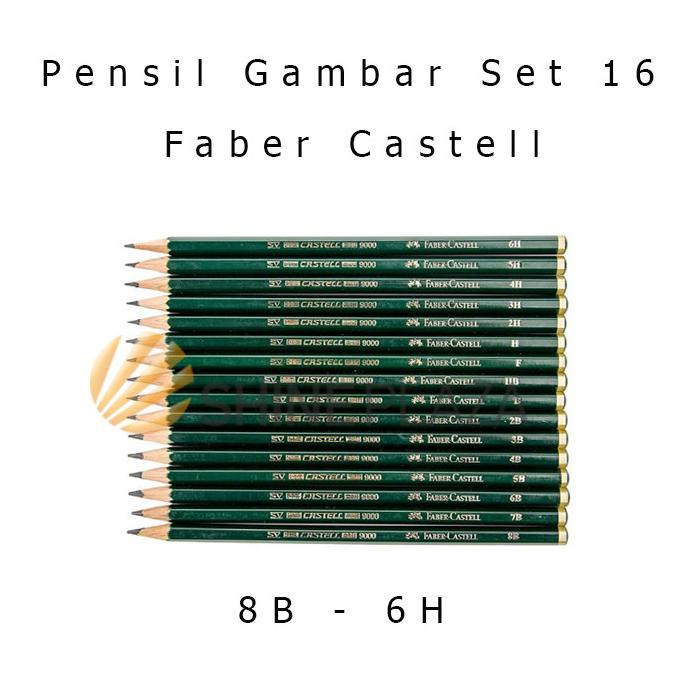 

Drawing Pencil Set - Pensil Gambar Faber Castell Isi 16 - Pensil 2B MURAH