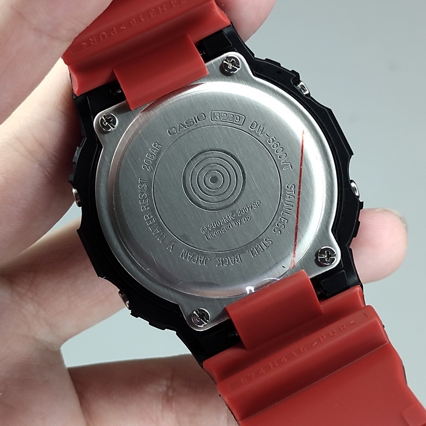 Jam Tangan Casio G-Shock Naruto Wind Transmission DW5600 Jam Tangan Olahraga Pria Tampilan Ganda 200M Tahan Air Shockproof dan Waterproof Waktu Dunia LED Lampu Otomatis DW-5600OBI21-1PFN