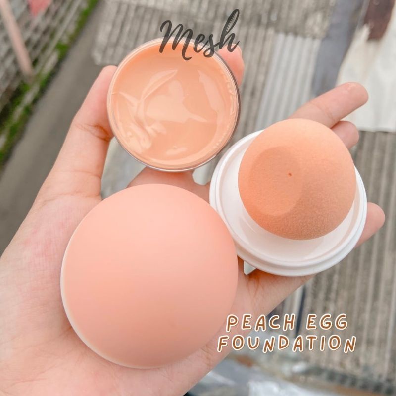 Medan Termurah Set Foundation + Sponge beauty blender kiss beauty peach natural