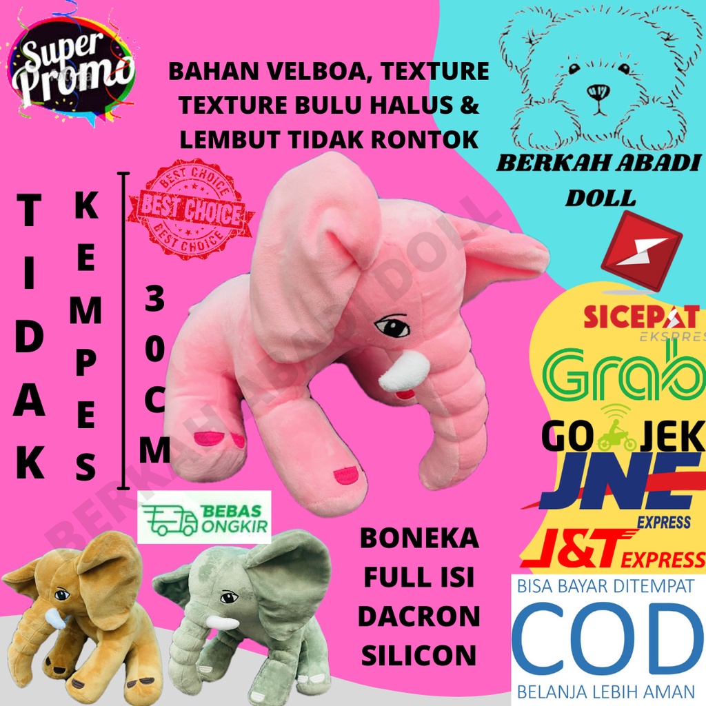 boneka elephant boneka gajah boneka besar jumbo boneka gajah jumbo boneka gajah besar boneka gajah l