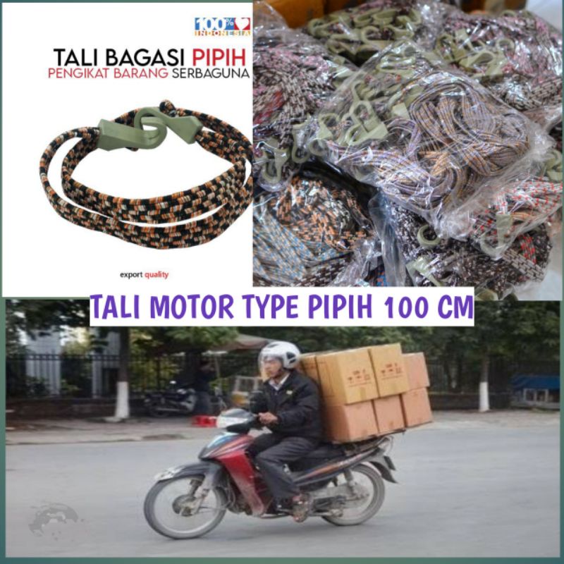 Tali bagasi motor pipih panjang 37 inci
