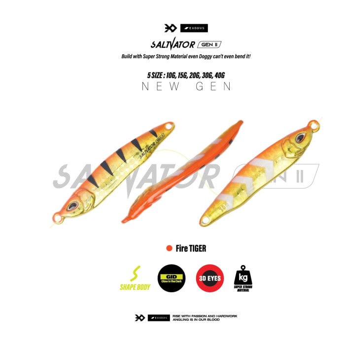 DISKON Exodus Saltvator Fire Tiger Micro Jig 10-40g MURAH