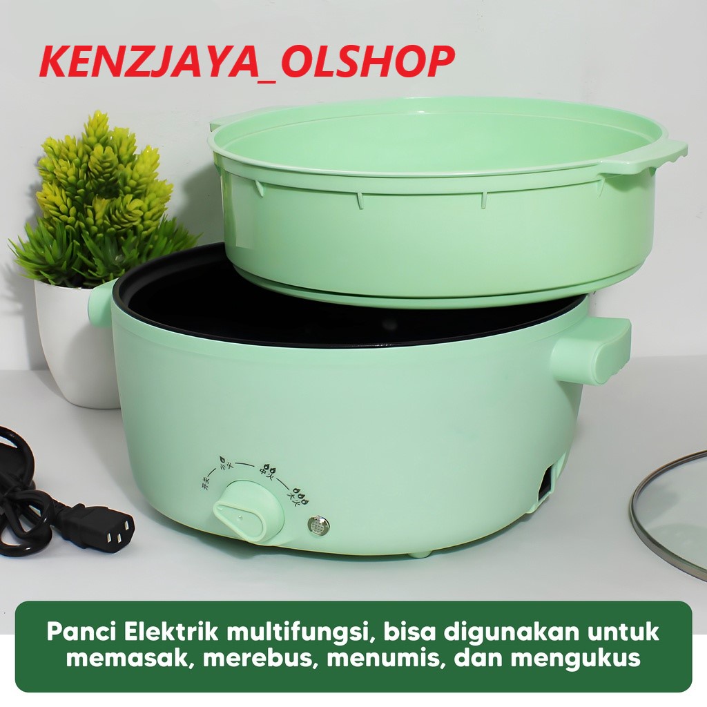 ( KJO ) Panci Elektrik Kukus 26 Cm Multifungsi 2 Tingkat Serbaguna / Electric Cooking