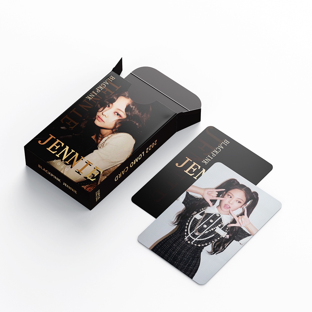 55pcs/set Kpop JK IU black pink Lisa Jennie Rose Lomo Small Card Photocard Jisoo Jennie Rose Lisa Blink BP