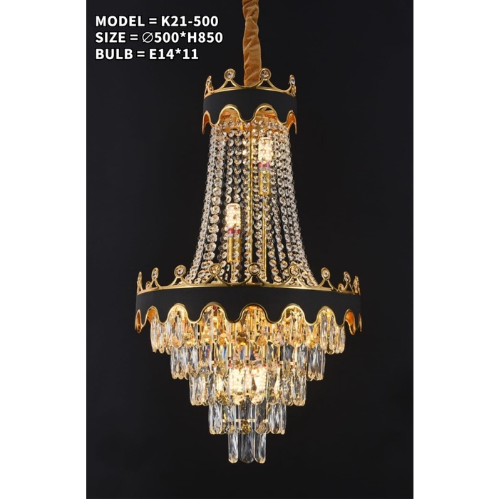 lampu Gantung kristal Chandelier Diameter 50 CM New Model