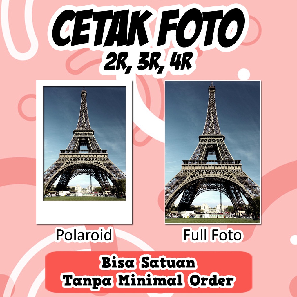 CETAK FOTO POLAROID UKURAN 2R 3R 4R (BISA SATUAN)