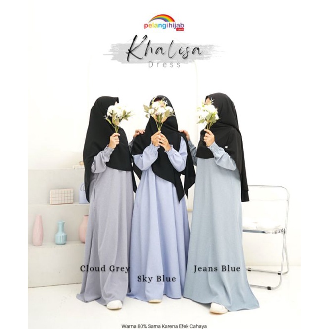 Gamis Khalisa by Pelangi Hijab PH | bahan Linen crepe | busui friendly