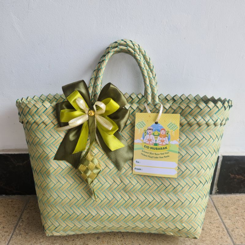 

Tas Anyaman Plastik ukuran Medium - Tas Hampers - Reusable Bag READY STOCK