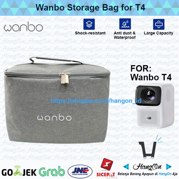 Wanbo Projector Bag T4 / Max Protective Tas Proyektor Waterproof Decode HD Dual 3W Speaker 1GB/16GB