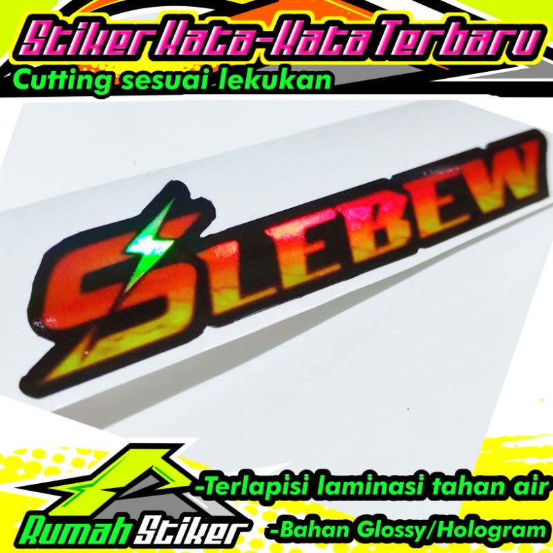 

stiker slebew kuning hologram