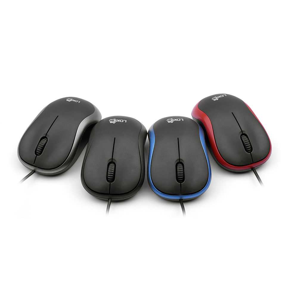 Mouse Kantor Optical Murah Ergonomis - Mouse Wired Optical - Mouse Kantor - Mouse Murah - Warna Hitam