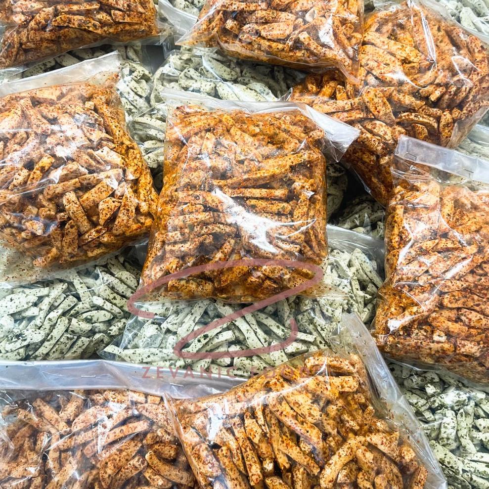 

BEST PRODUCT D858 Basreng Baso goreng Basreng stik pedas basreng kering cabe asli daun jeruk isi 1 kilogram 1kg By Zevanicfood ✩