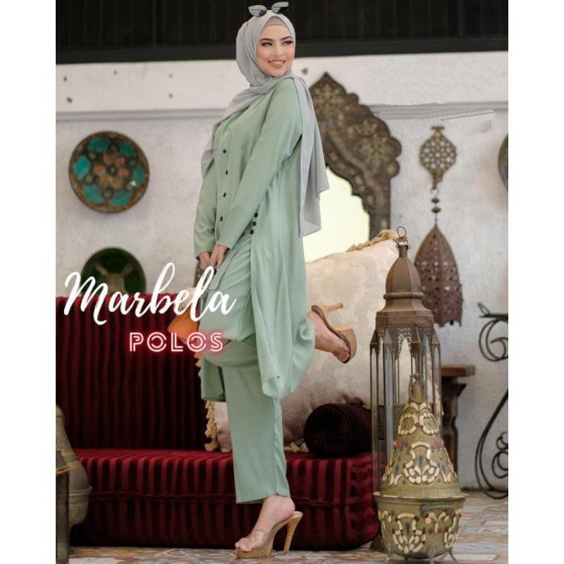 One Set Marbela One Set Wanita Rayon Premium Busui kancing Depan