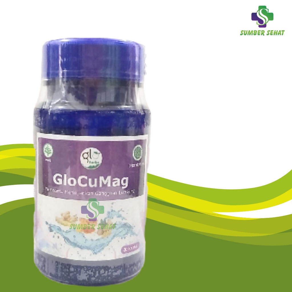 GLO HERBS GLOCUMAG BOTOL 30 KAPSUL