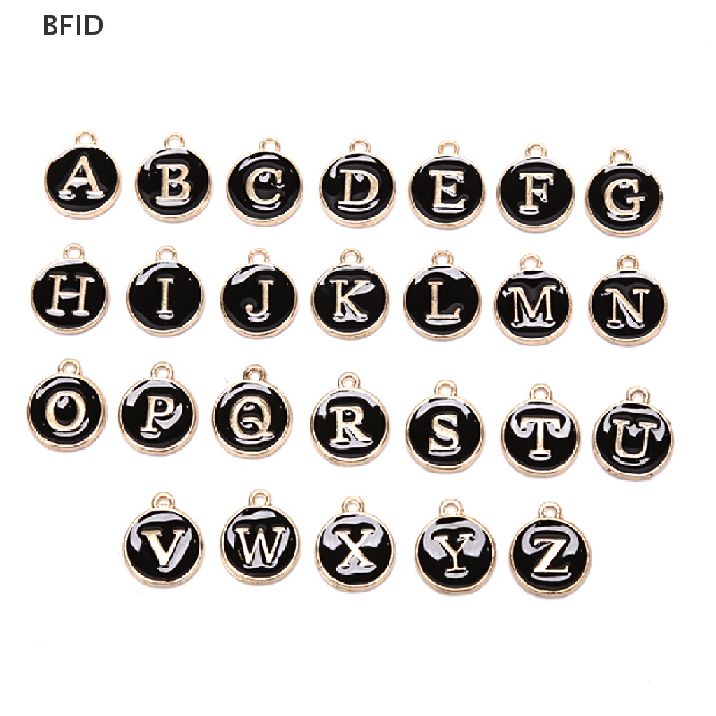 [BFID] 26pcs Huruf Alfabet Ch Inisial Huruf Gelang Perhiasan DIY Craft Making [ID]